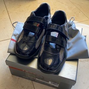 Boys Prada sneakers shoes 32 Velcro baby toddler